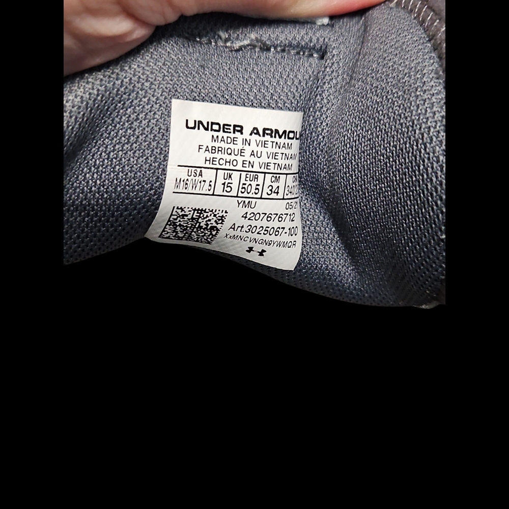 Under Armour Men's Flow Futr‎ X 'Halo Gray Size 16 - Picture 3 of 6